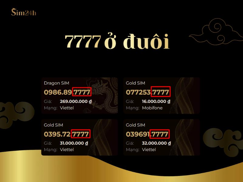 SIM TỨ QUÝ GIỮA 0000 ĐẾN 9999 ĐỘC ĐÁO HIẾM CÓ