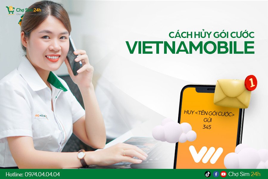 Chia sẻ cú pháp hủy gói cước Vietnamobile chi tiết