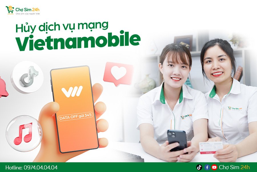 Cách hủy dịch vụ của nhà mạng Vietnamobile